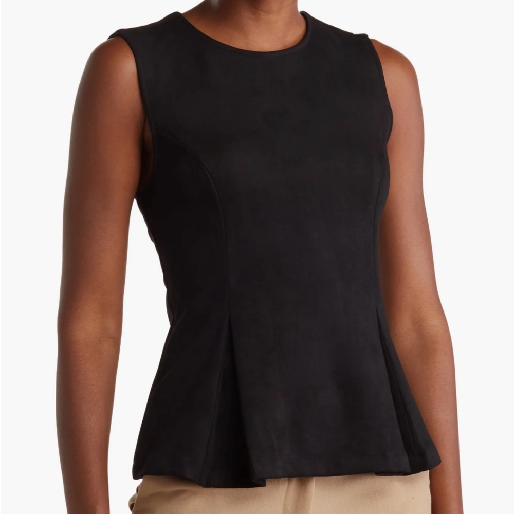 T Tahari Faux Suede Front Ponte Back Shell Size 12